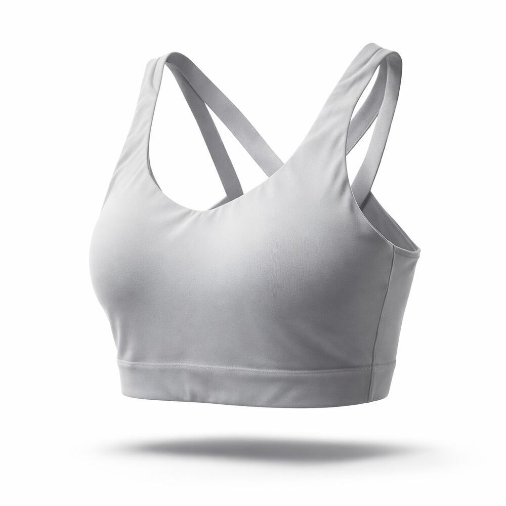 Lululemon Sports Bra 32DD Gray Adjustable Cross Back Excellent Condition
